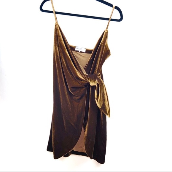 NWT House of CB London Velvet Wrap Dress (M) 045 - Picture 5 of 8